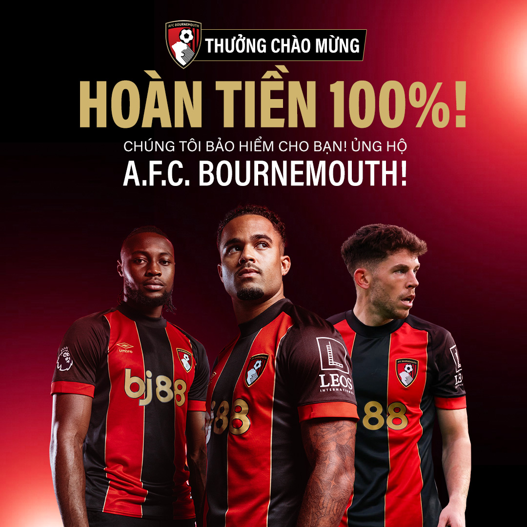 100% Hoàn tiền vào A.F.C. Bournemouth