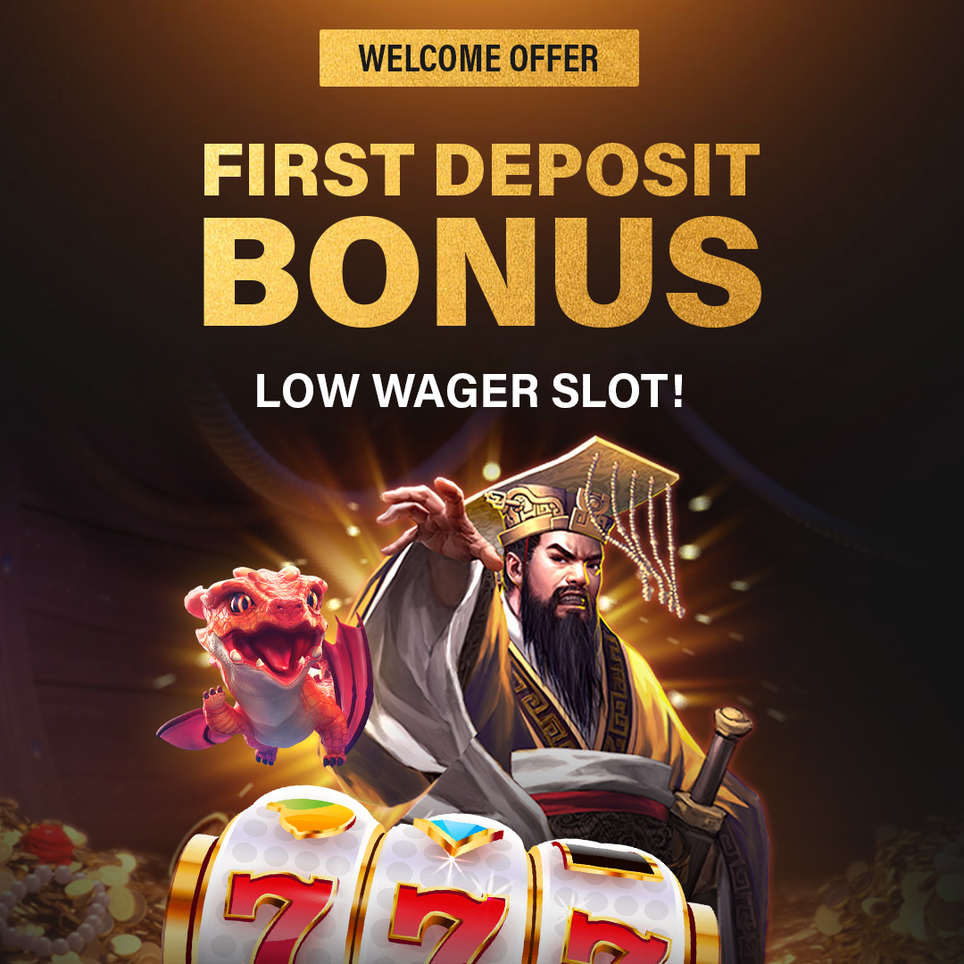 First Deposit Bonus, Low Wager Slot